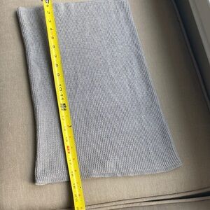 Gray Funnel Neck Knit Scarf